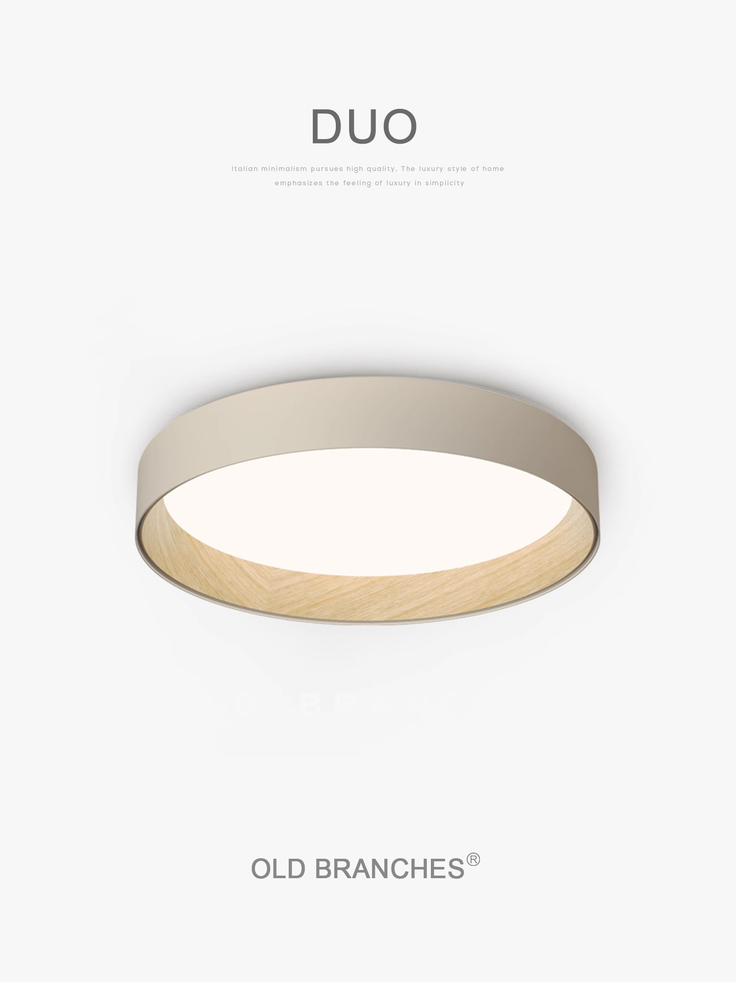DUO 木纹圆环吸顶灯 · 产品展示