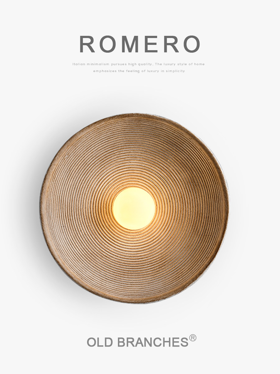 ROMERO 圆盘纹理壁灯 · 产品展示